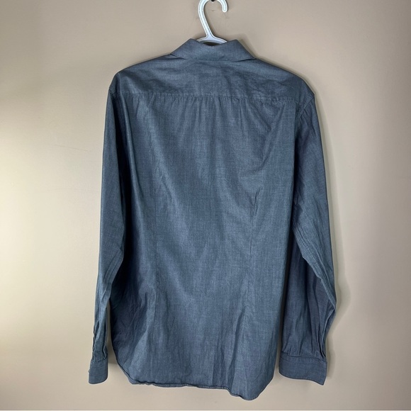 Men's Strellson Grey Shaped Fit Button Down Shirt - Picture 4 of 10